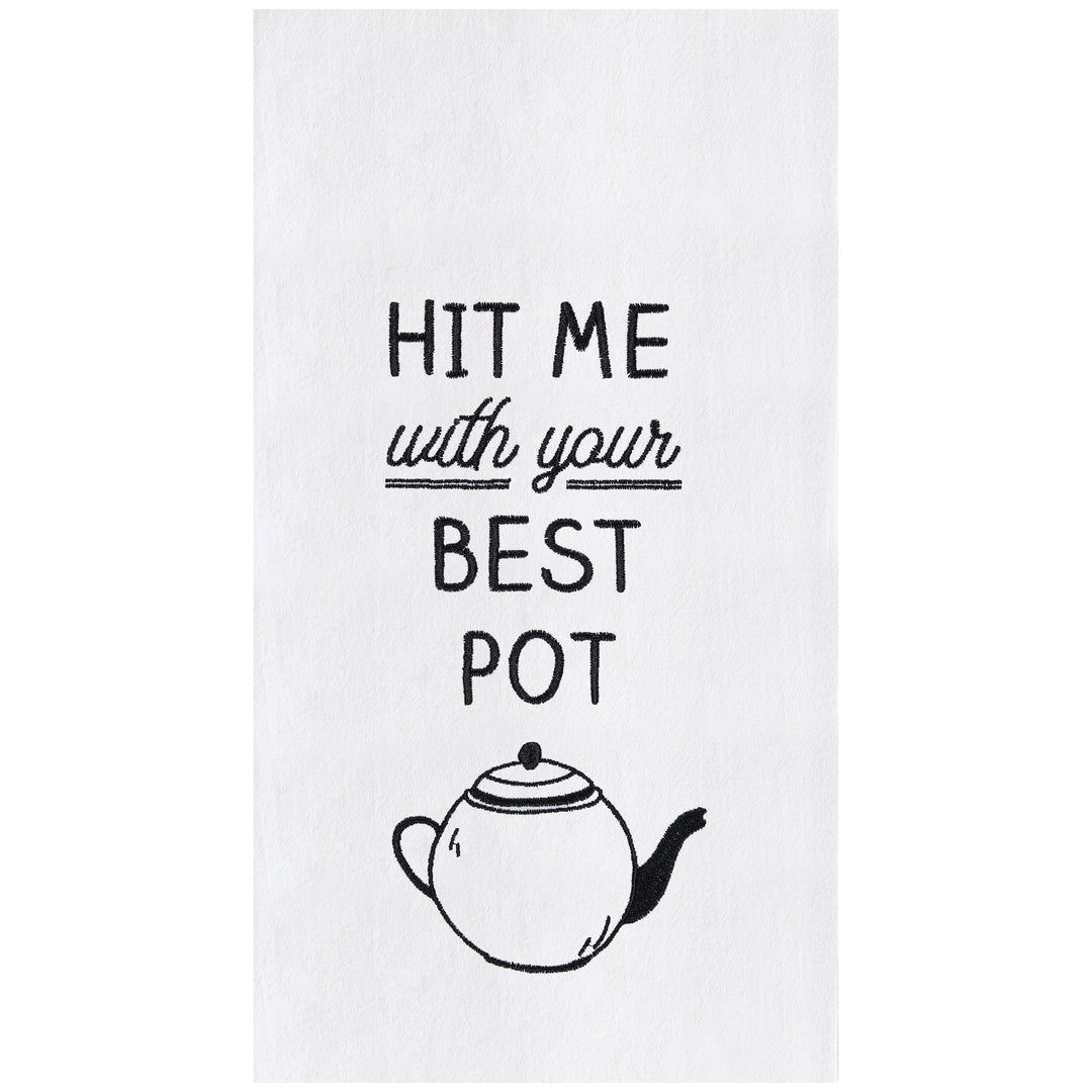 C&F Home's Best Tea Pot Kitchen Towel featured in Gift Shop Plus' Tea, Coffee & Wine Essentials Trend Report