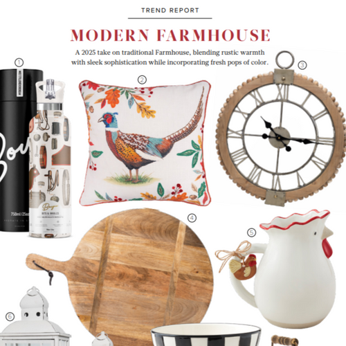 C&F Home's Harvest Pheasant Pillow Featured in Gift Shop Plus Winter 2025 Trend Report: Modern Farmhouse