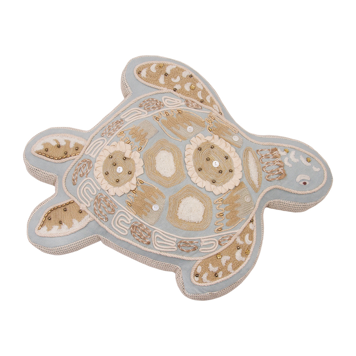 Embroidered Pillow- Turtle Crescent Bay main image 1