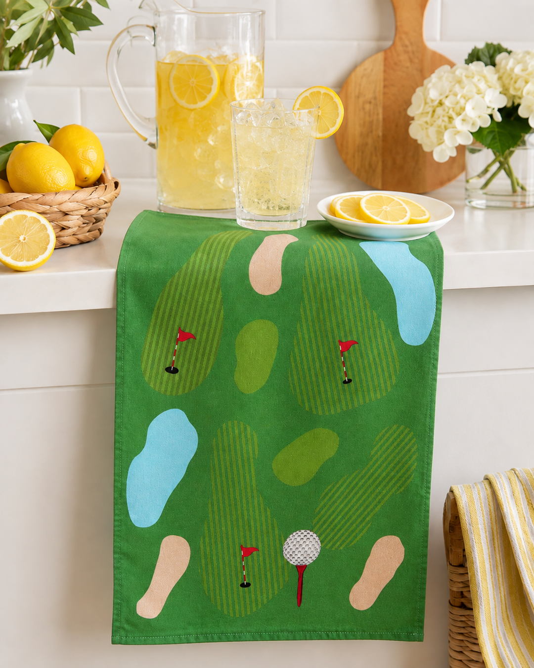 C&F Home's Printed & Embroidered Golf Course Kitchen Towel was recently featured in Gifts & Decorative Accessories' For the Hobbyists Roundup