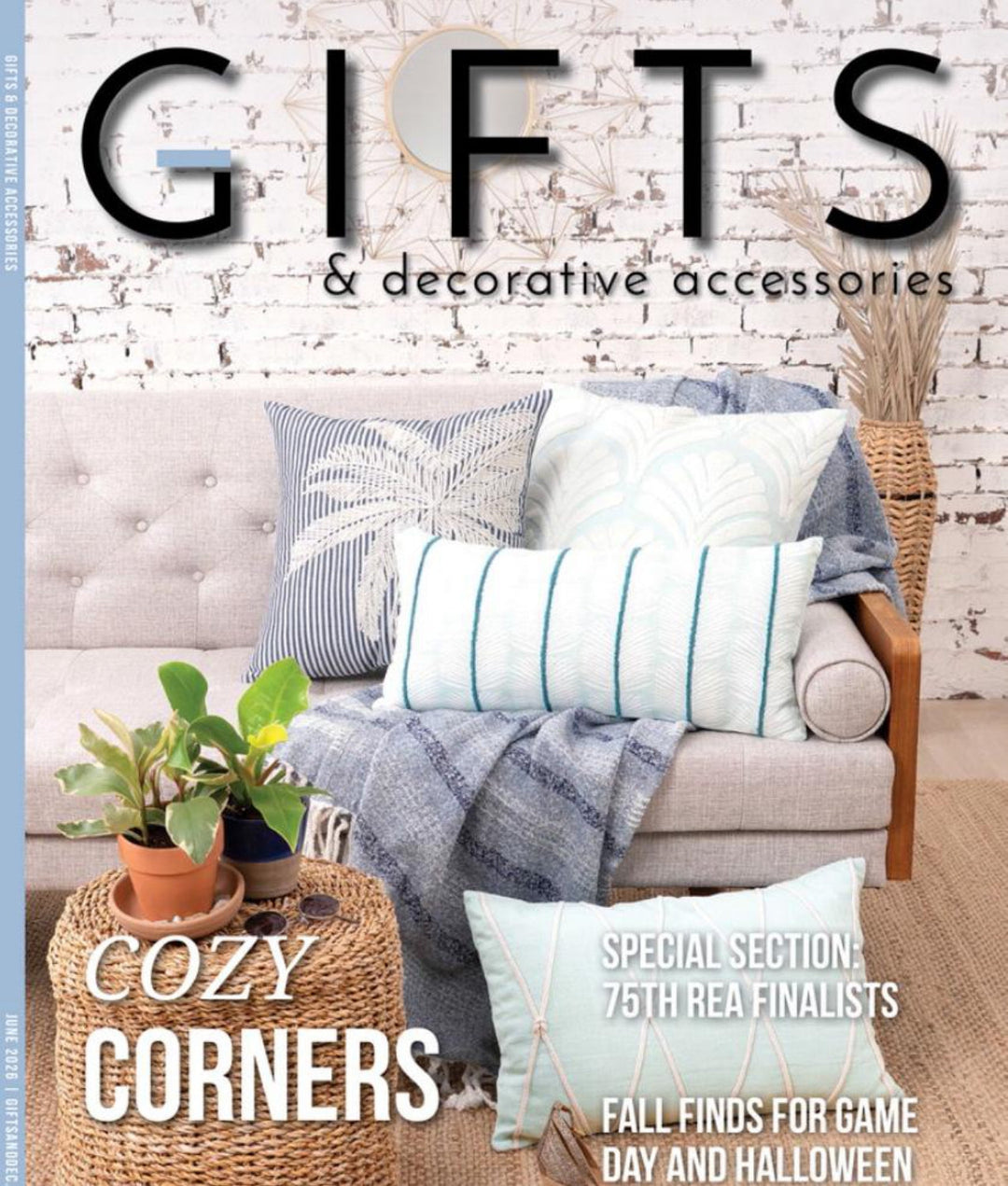 carol & frank's New Coastal Collection Featured on the Cover of Gifts &Decorative Accessories Magazine