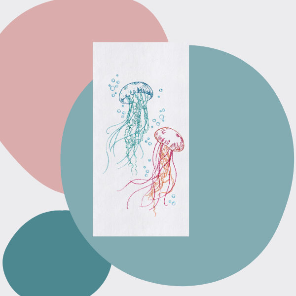 C&F Home’s Jellyfish Bubbles Flour Sack Kitchen Towel was featured in the Seaworthy Ideas: Jellyfish Roundup