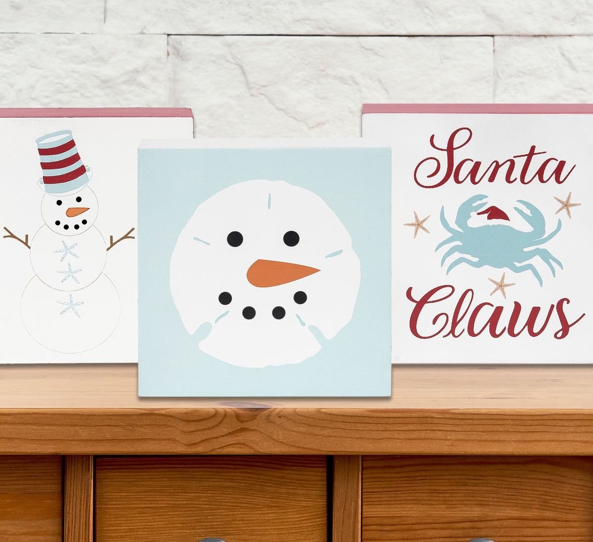 Coastal Holiday Figures & Decor