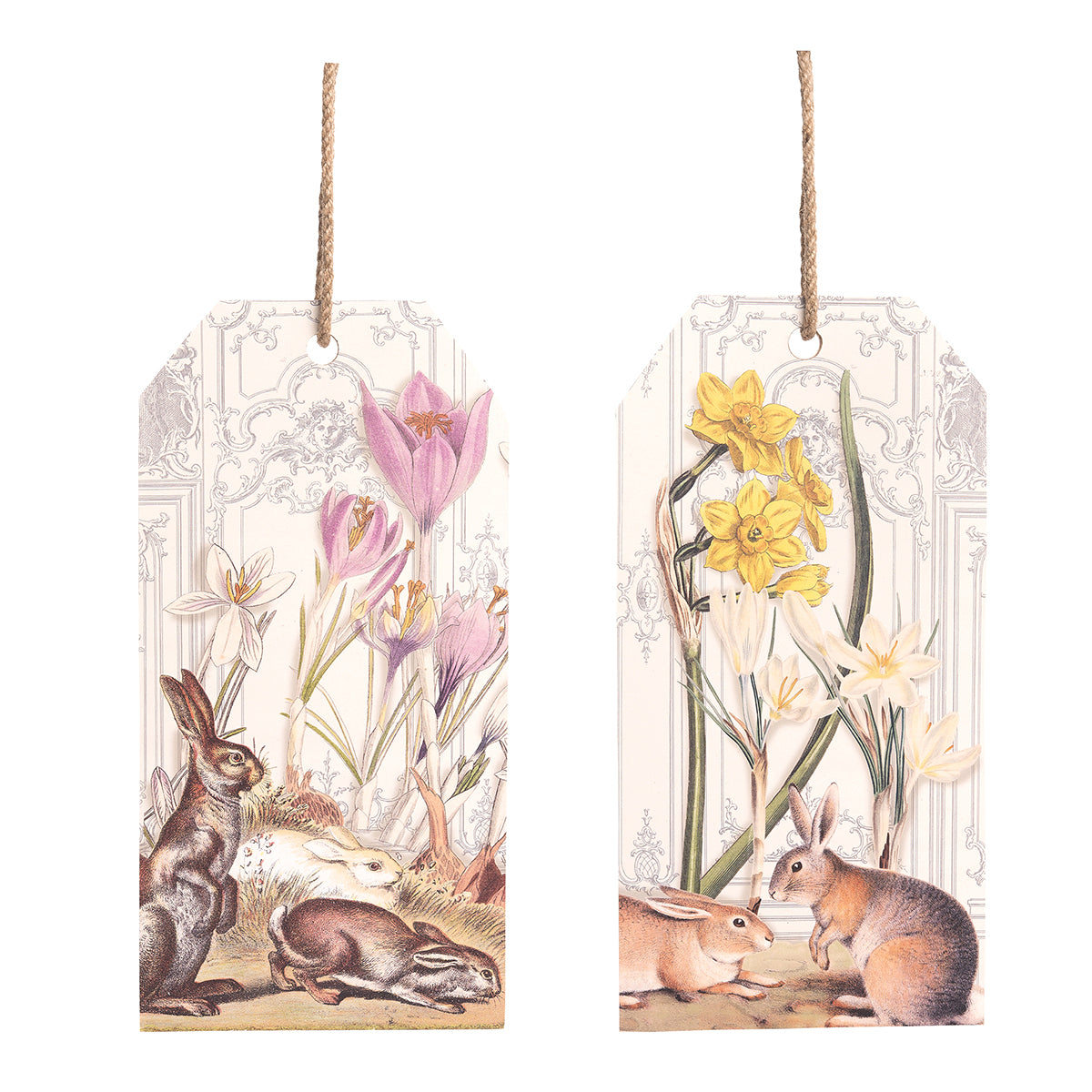French Rabbit Wall Plaque, Asst. of 2 – C&F Enterprises, Inc.